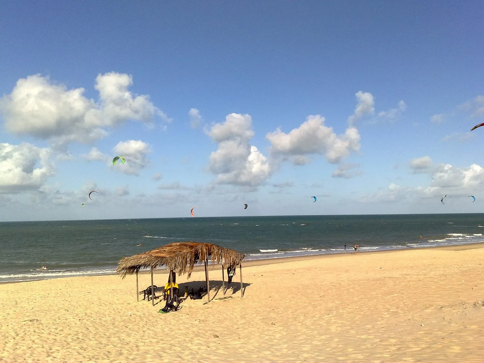 Kites no mar de Cumbuco
