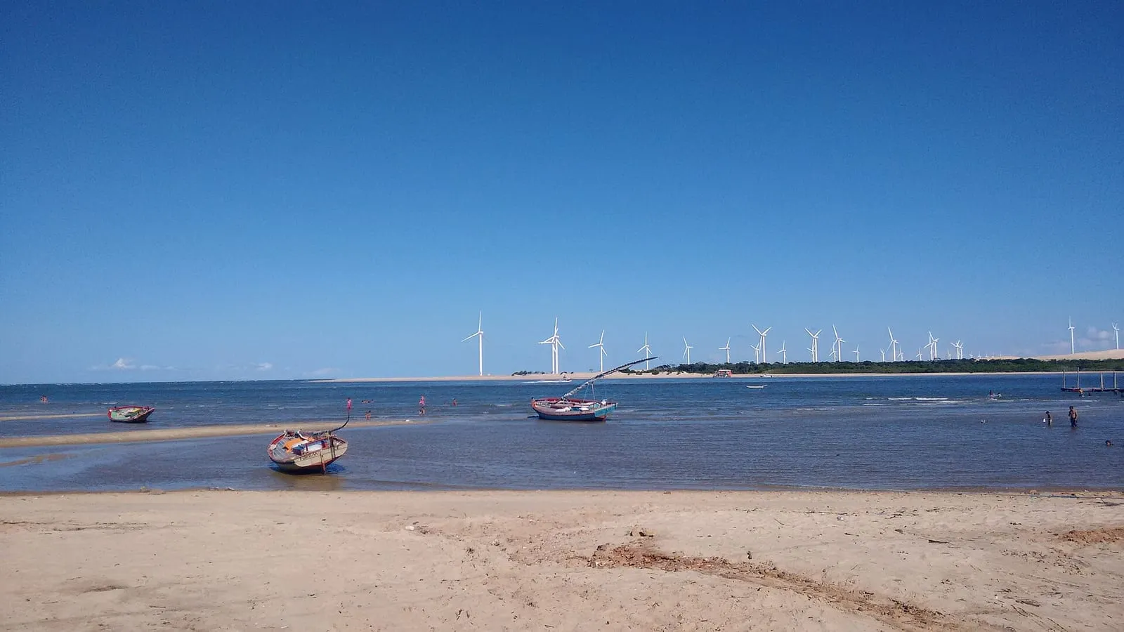 Foz do rio Jaguaribe, em Fortim
